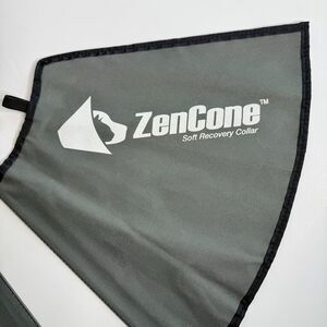 ZENPET ZenCone Soft Recovery Collar XL Dog & Cat Protective Cone Gray w/Plastic